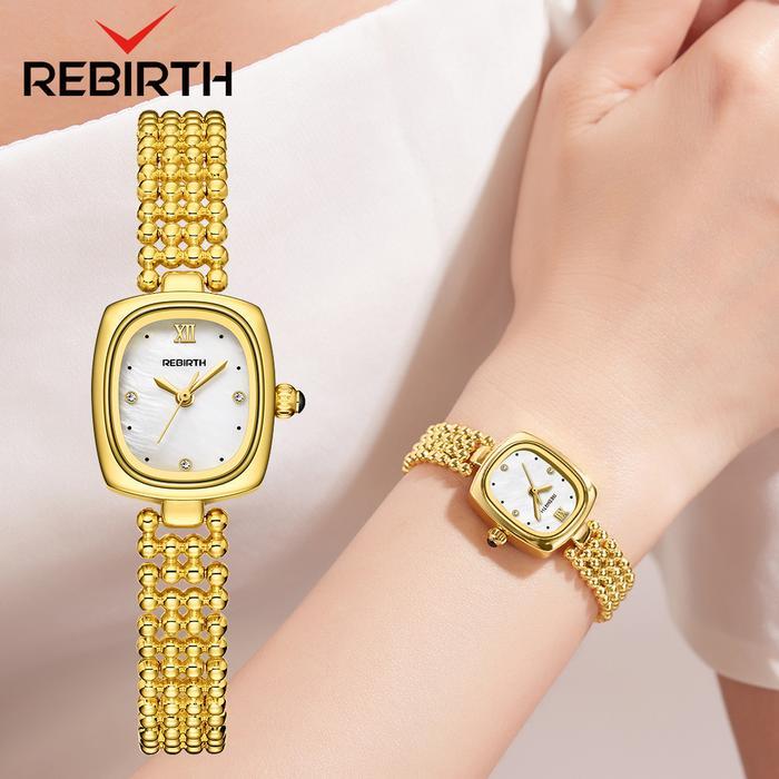 REBIRTH Jam Tangan Wanita Korea Elegan Jam Gelang Wanita Anti Air Tali Gelang Jam Tangan Cewek