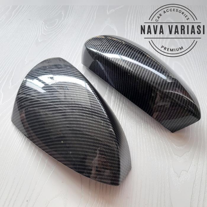 MIRROR COVER ROCKY COVER SPION MOBIL DAIHATSU ROCKY 2021 - 2023 GLOSSY CARBON PREMIUM AKSESORIS