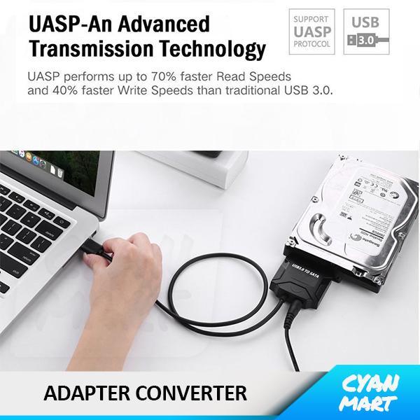 Kabel Hardisk External Usb 3 Sata Hdd Ssd 2.5 3.5 Adapter Converter
