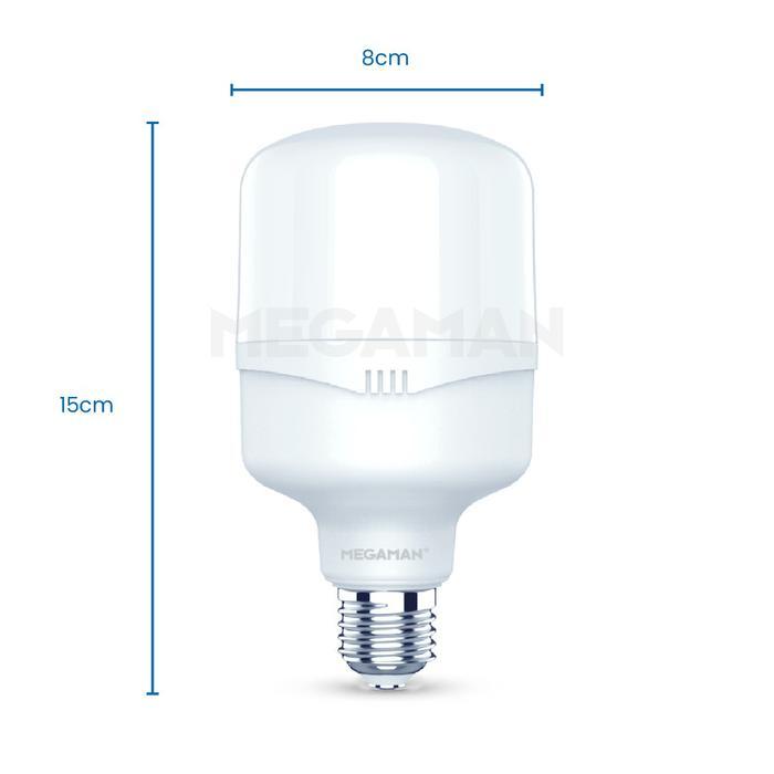 Cuci Gudang Lampu Led T-Bulb Jumbo Megaman 20-60W E27 170-240V 6500K/Putih