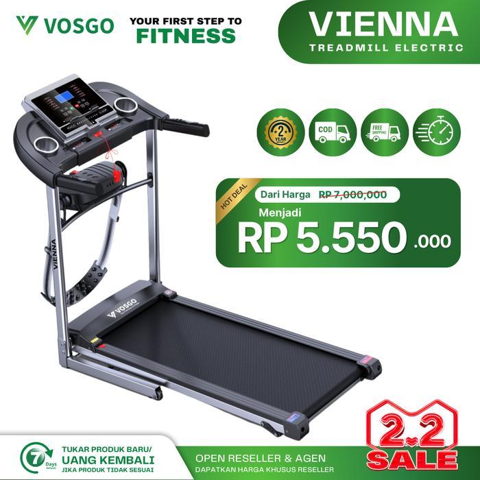 Alat Fitness Treadmill Elektrik Vosgo Vienna