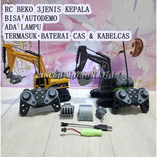 New Mainan Excavator Remote Control Bisa Gali & Berputar Excavator Mainan Alat Berat Remote Control