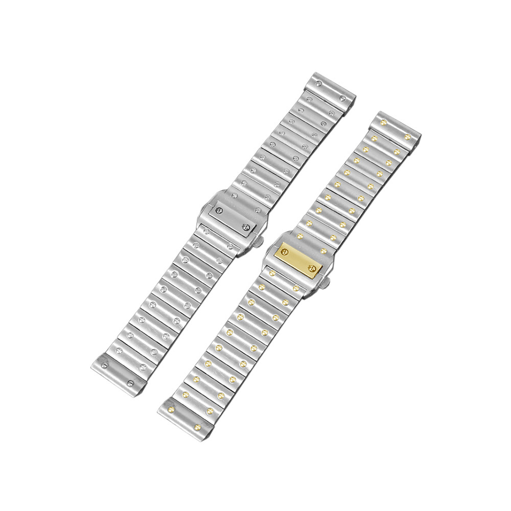 Stainless Steel Watch Strap Men's Suitable for Cartier Santos Series Santos Original Santos100