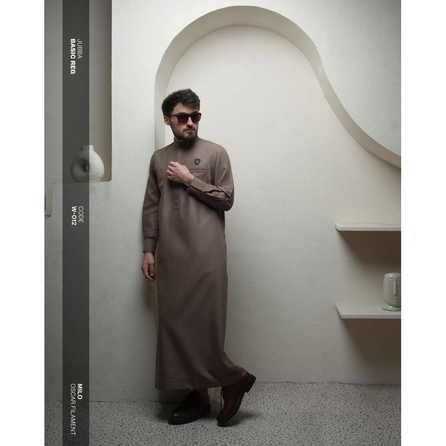 SAMASE Jubba Basic Reguler W012 Lengan Panjang Jubah Ghamis Pria Muslim Dewasa Terbaru Samase