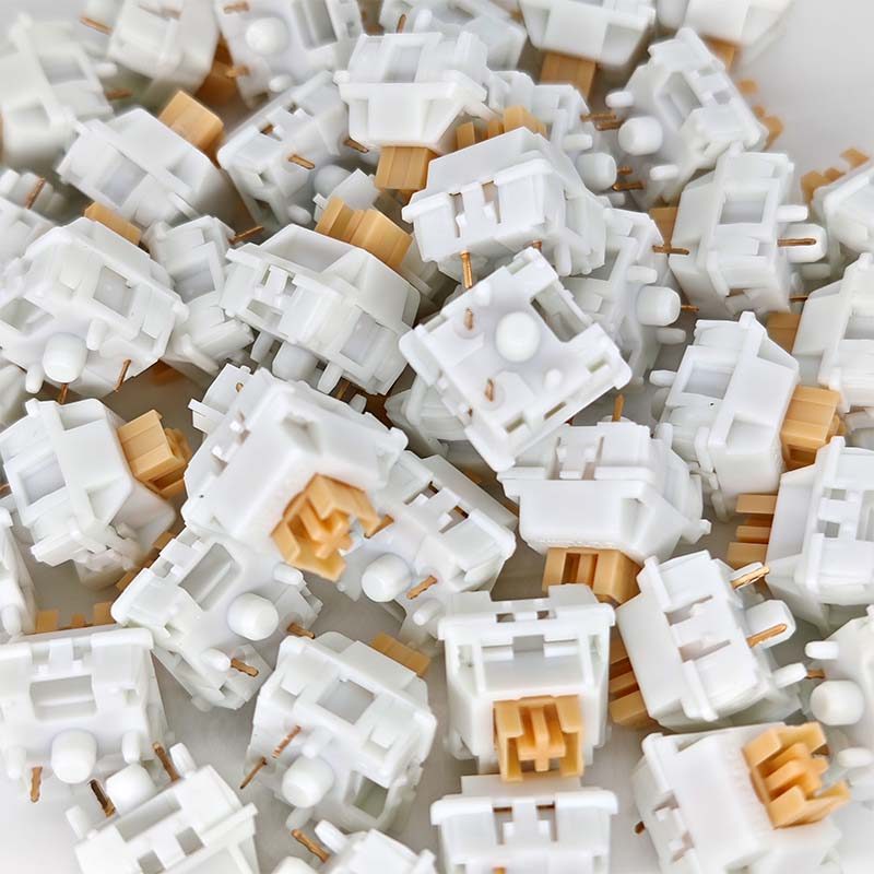 Outemu Silent Cream Yellow Pro Switches Lubed Mechanical Keyboard Switch 5Pin Tactile Custom Gaming
