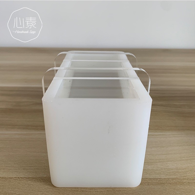 6cm / 7cm Handmade Soap Toast Silicone Mold Cold Process Soap DIY Mold with Adjustable Acrylic Box H