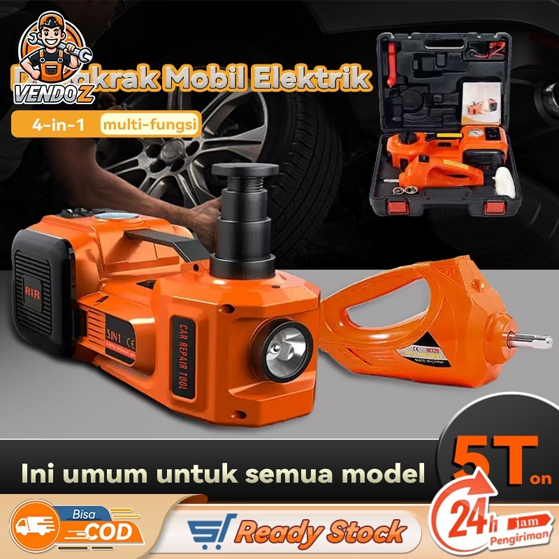 Dongkrak Mobil Elektrik + Pembuka Baut + Pompa /eletric Car Jack Berkualitas Tinggi Hidrolik Floor J