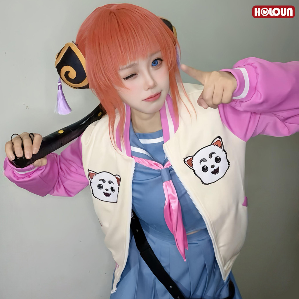 Holoun Gintama Anime Kagura Cosplay Costume Jacket Sailor Jk Uniform Halloween Christmas Animation