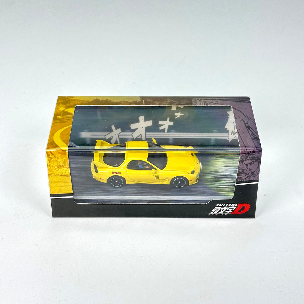 HOBBY JAPAN HJ 1:64 Mazda RX7 FD3S D RED SUNS Diecast Model Car
