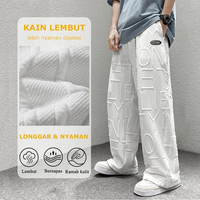 ser NewCelana longgar calana panjang outfit tomboy korean style celana casual cowok hip hop culture