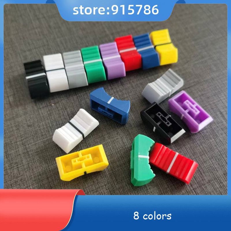30pcs 4mm Straight Slide Button Knob Cap Mixer Potentiometer Fader Cap Playing discs Push Button