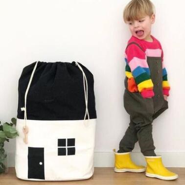 Storage Basket for Children's Toy, House Storage Bag, Baby Bin