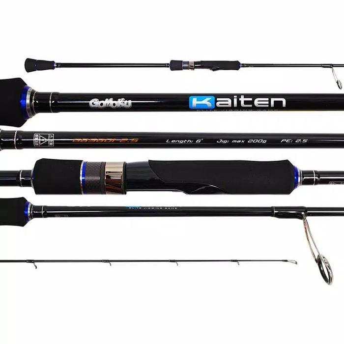 Rod Spinning Gomoku Kaiten Elite Jigging Game Gbs601-2.5 / 180Cm (Pe.2.5) Terbaru