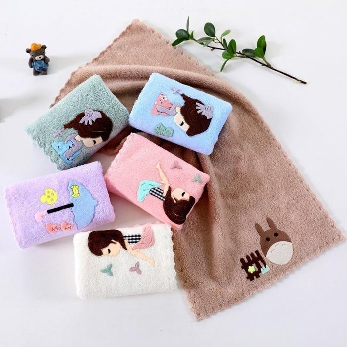 Handuk Muka Lembut / Face Towel Karakter / Handuk Towel Dewasa / Handuk Mandi Wajah / Handuk Kecil