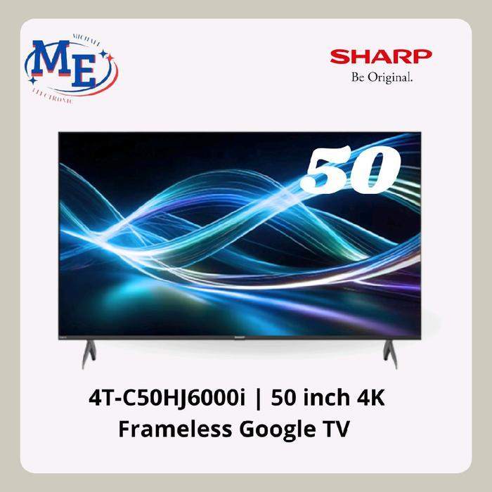 SHARP LED TV 50 Inch 4T-C50HJ6000I Google TV Android 11 DVB-T2 HDMI 3 USB 2 Slot SD Card Remote Joys