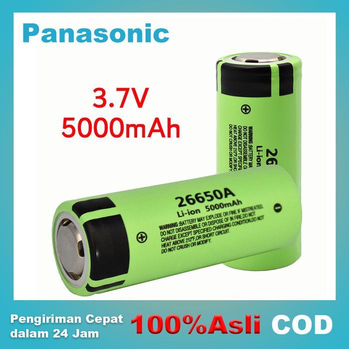 Panasonic original 5000mAh baterai lithium kapasitas tinggi 26650a 26650 untuk baterai isi ulang