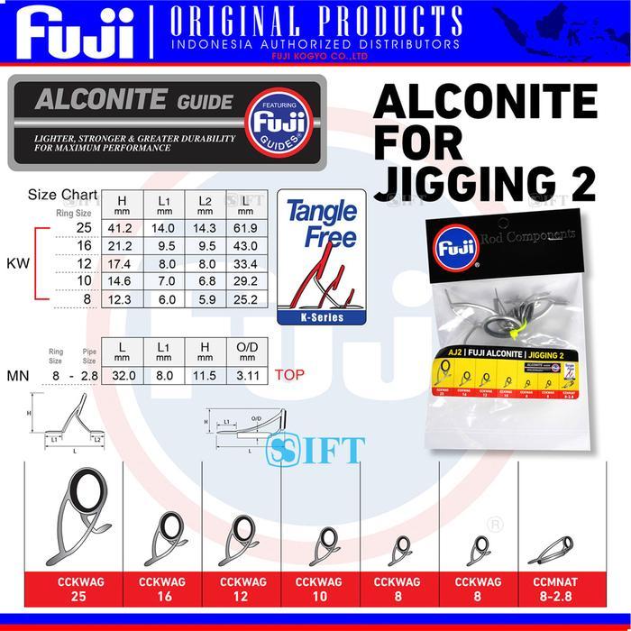 1 Set Ring Fuji Alconite For Galatama Casting Jigging Baitjigging