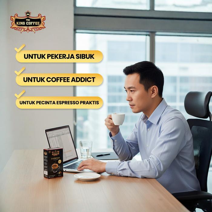 Kopi Hitam Instan Import Vietnam Tanpa Ampas Espresso Trung Nguyen King Coffee Isi 15 Stik - Sugar