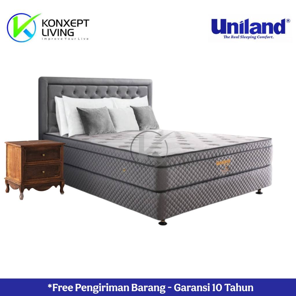 Uniland Springbed Paradise Plushtop Sandaran Laluna Ukuran 160x200 Fullset