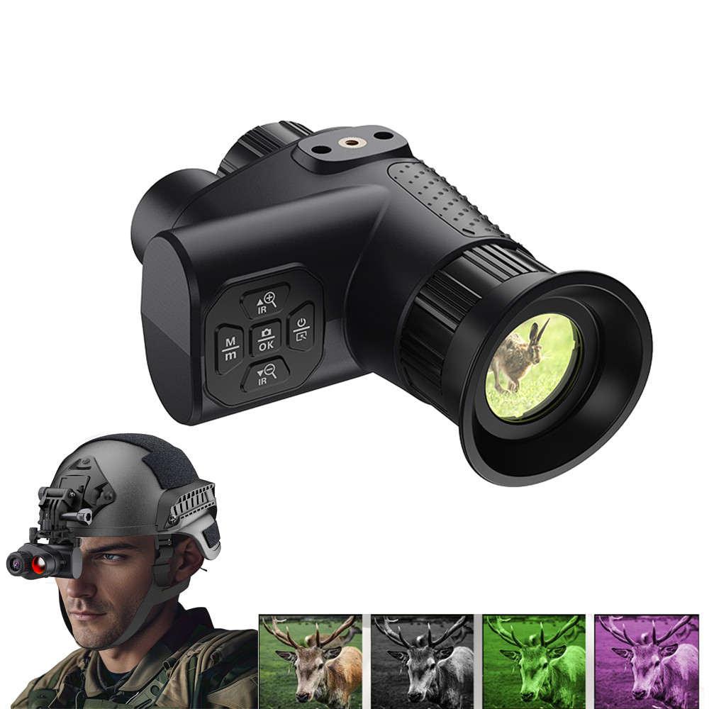 4K Night Vision Monocular Goggles 400m/1313ft Range Helmet Night Vision Telescope 850nm Infrared
