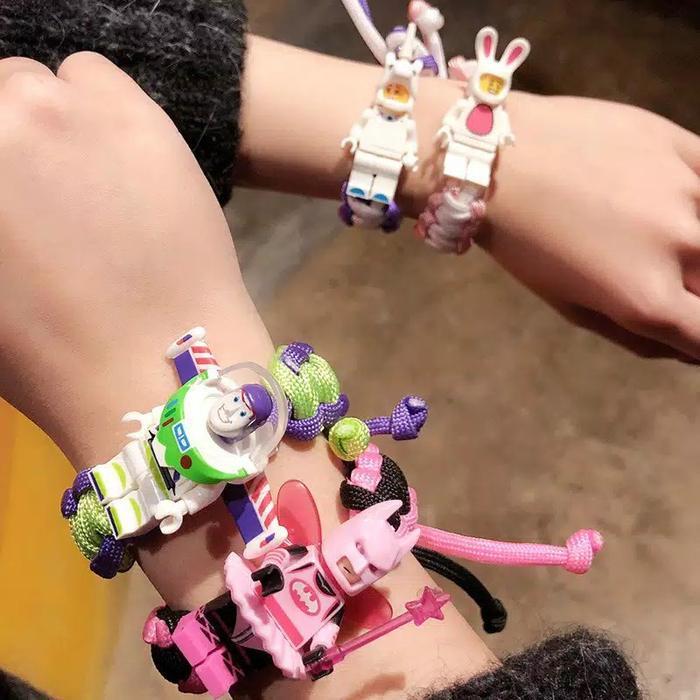 Gelang Tangan Tali Couple Anak Lego Minecarft Ninjago Starwars Lucu Terjamin