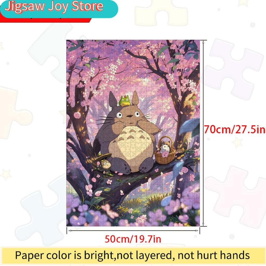 Dragon Cat Anime-Style Puzzle Box, High-Difficulty Paper Jigsaw for Adults and Families -
