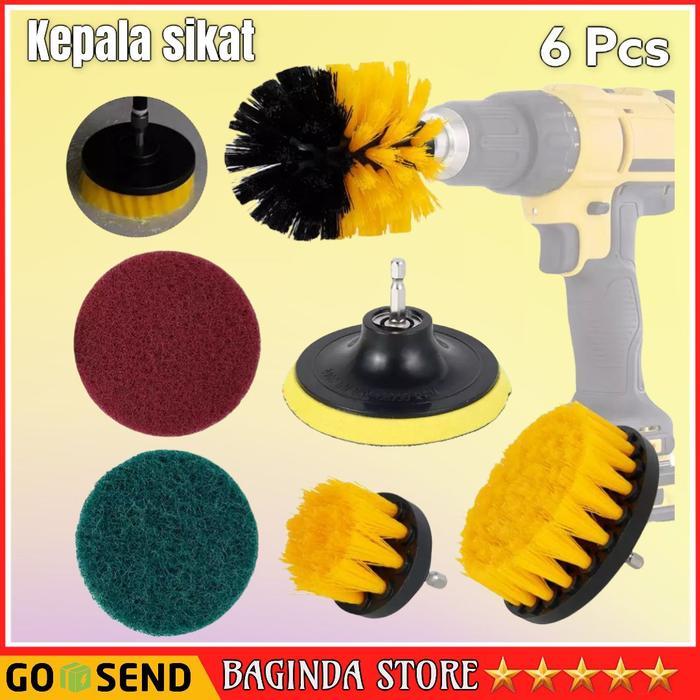 Kepala Sikat Bor Elektrik Power Cleaning Brush Head Serbaguna