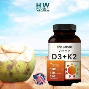 ORI Naturebell Vit D3 5000 IU + Vit K2 100 mcg @ 240 soft gel