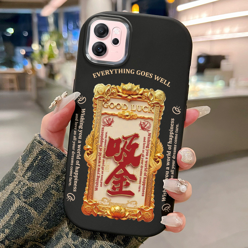 Casing Hp Untuk OPPO Reno 14F Case Pencari Rezeki luarnya Sudut membulat Kasing silikon Cesing Softc