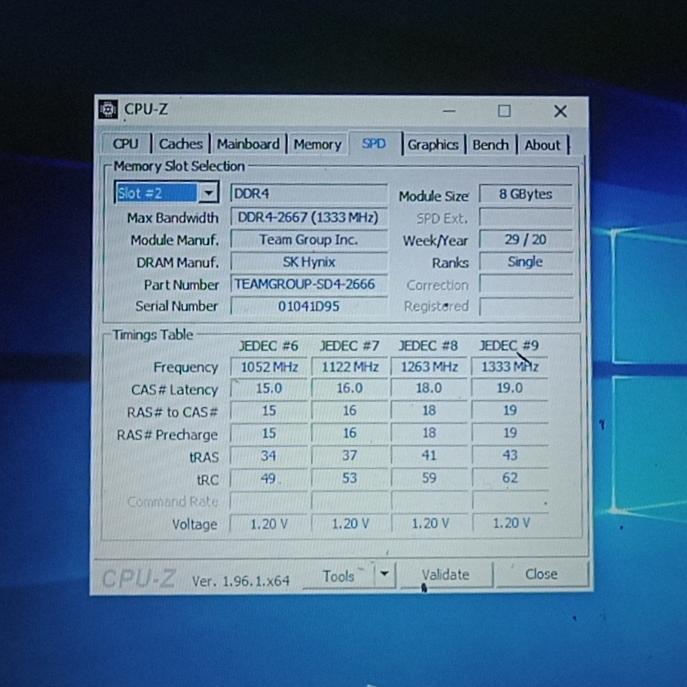 Ram Laptop TEAM TEAMGROUP 8GB DDR4 2666MHz (PC4-2666V) Original Second Sodimm Memory