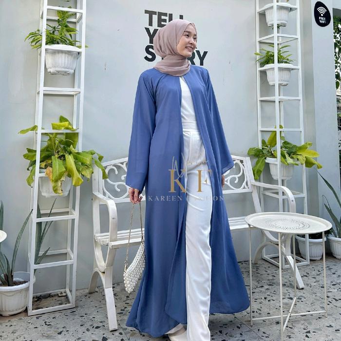 Arwa Abaya Turky Basic Outer Ceruty Polos Premium Gamis Muslim Dewasa Turki Hitam Pasti Ori