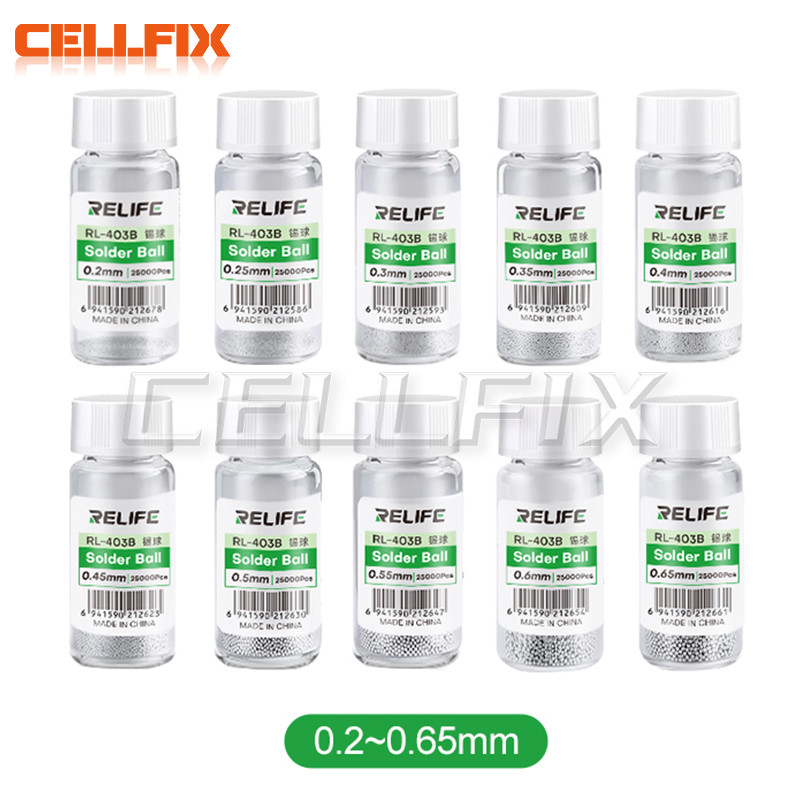 RELIFE RL-403B 0.2~0.65MM various specifications solder ball for computer motherboard PCB production