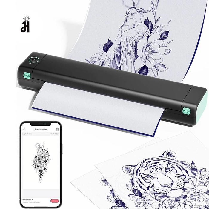 Stencil Printer Thermal Tattoo Bluetooth Portable A4