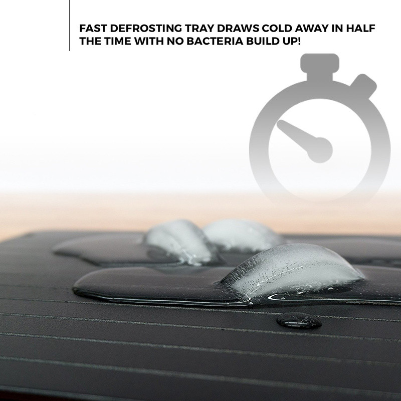 LMETJMA Fast Defrosting Tray Aluminium Alloy Thaw Food Defrosting Tray Frozen Meat Fish Food Tray
