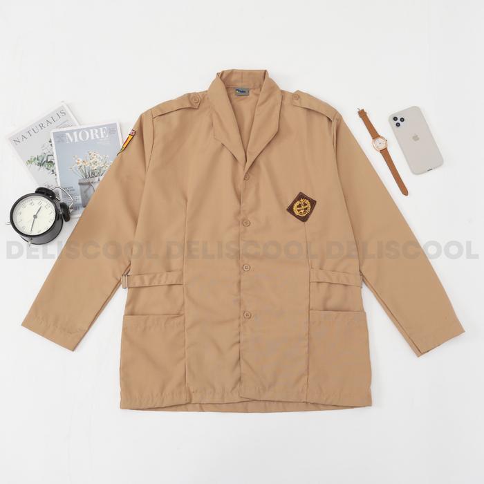 Deliscool Baju Pramuka Pembina Perempuan lengan panjang Baju Seragam Pramuka Smp Sma Smk Perempuan