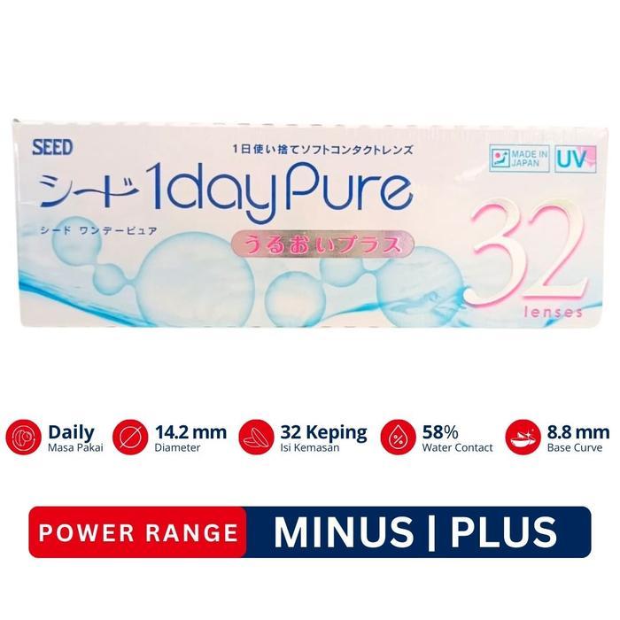 SOFTLENS SEED 1 DAY PURE MOISTURE SOFTLENS BENING HARIAN MINUS PLUS
