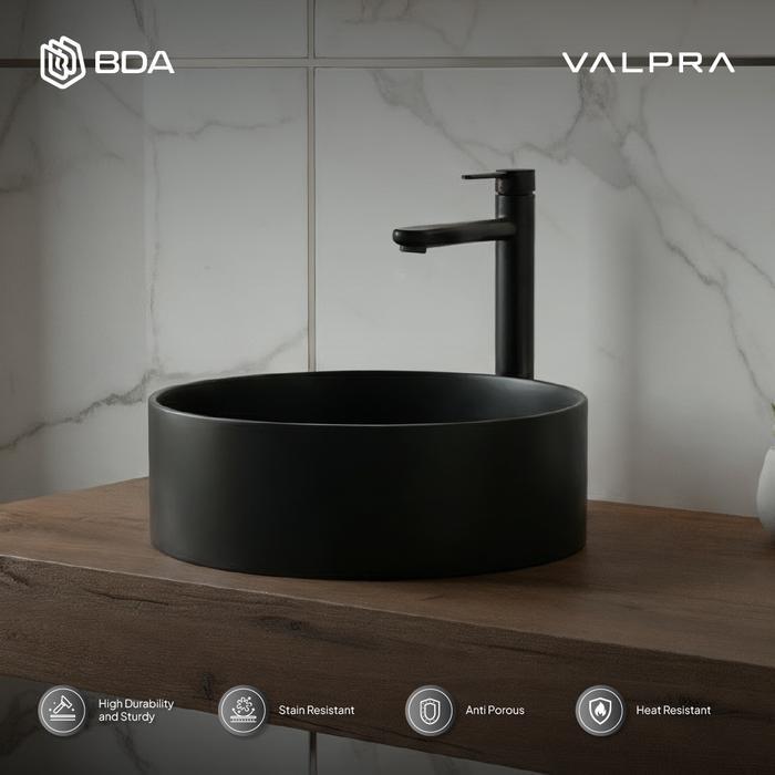 Valpra Wastafel Meja Granit Bentuk Oval Tempat Cuci Tangan Desain Modern Kamar Mandi V GB 3838