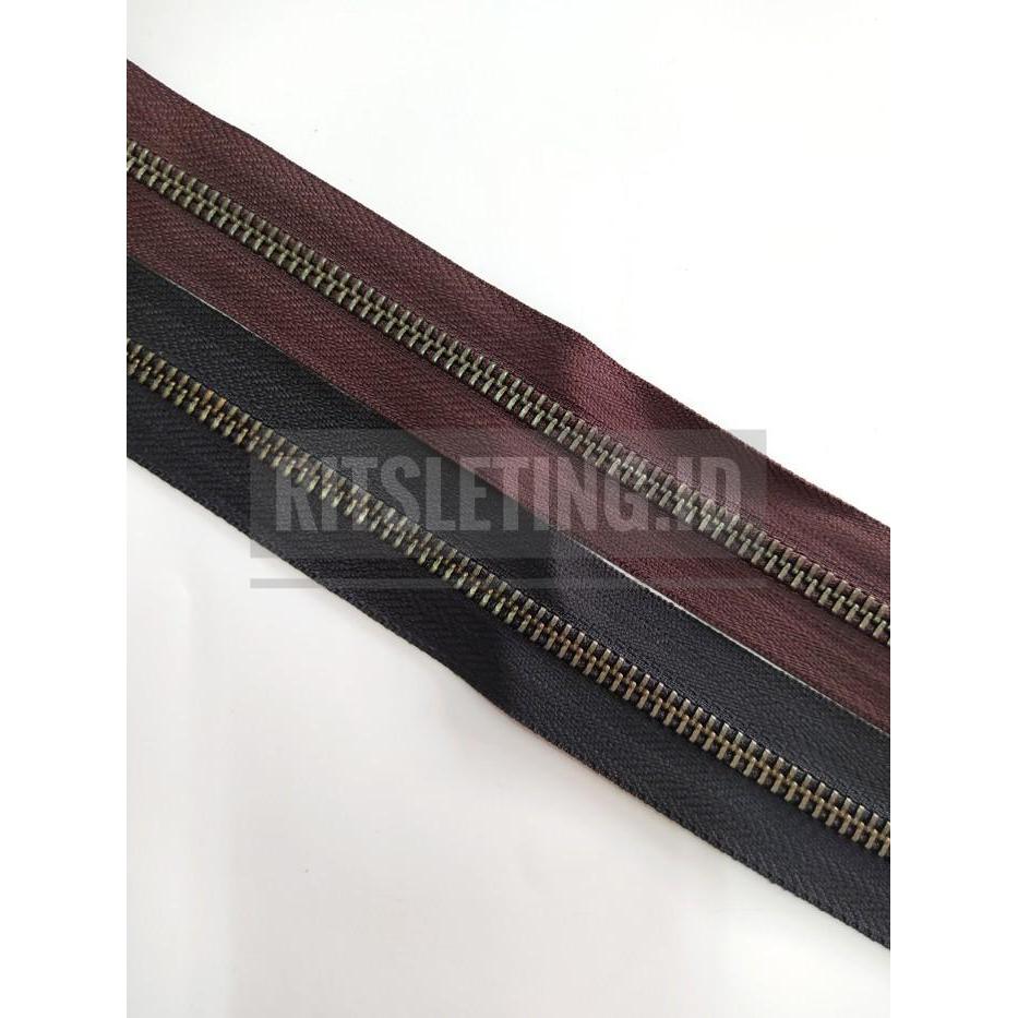 YKK 03 MGTH CH - Ritsleting Meteran Besi Black Nickel No. 3