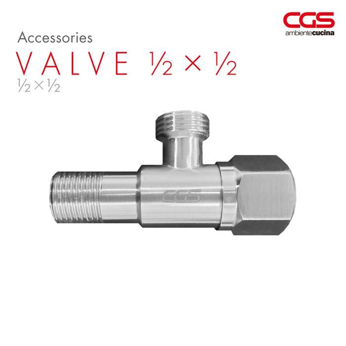 Stop Kran Dapur Kran Cuci Piring Mixer Taps Installation - CGS 1/2 x 1/2 Keran Cuci Piring Wastafel
