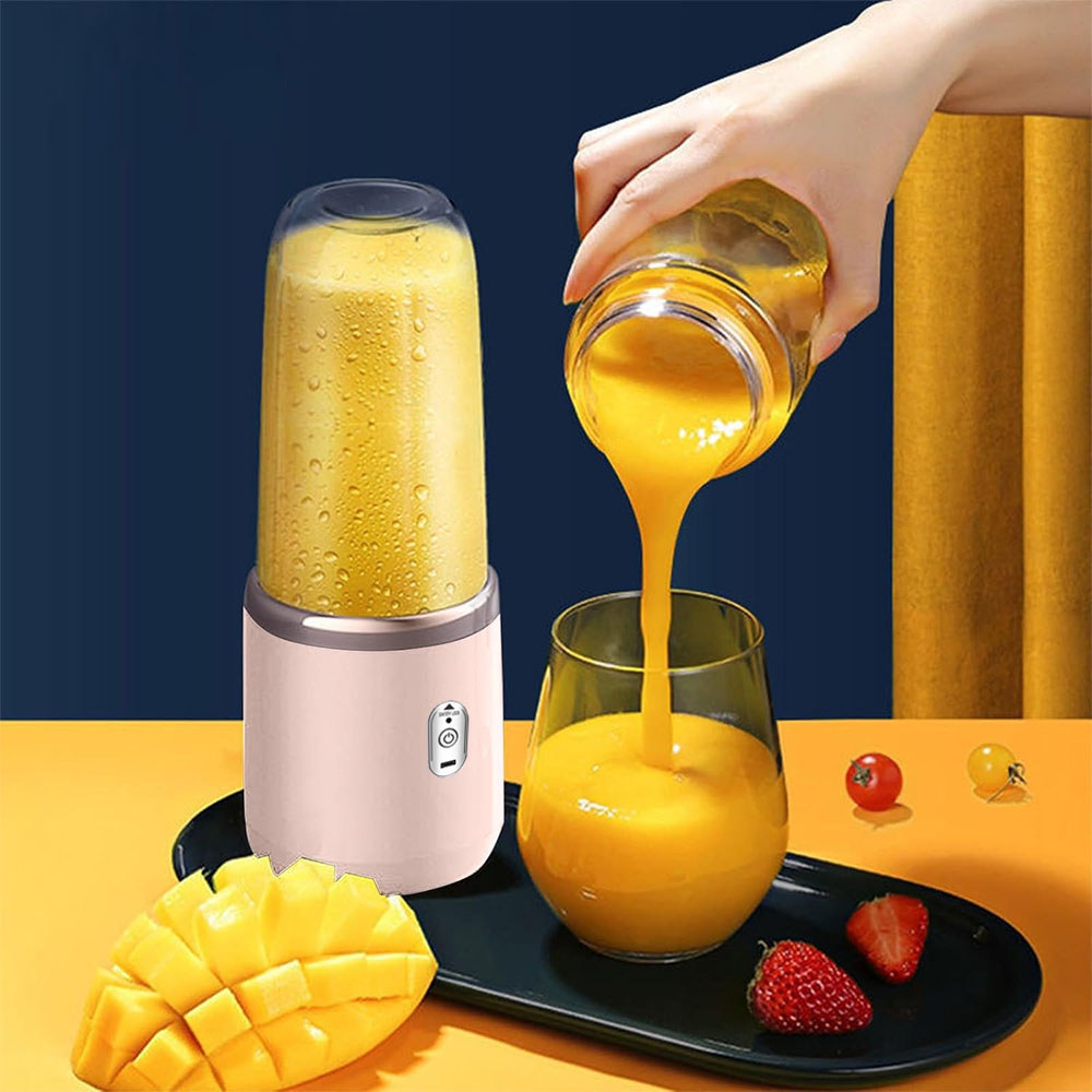 400ml Electric Juicer Double Cup Portable USB Fruit Blender Mixer for Juice Milkshake Smoothie