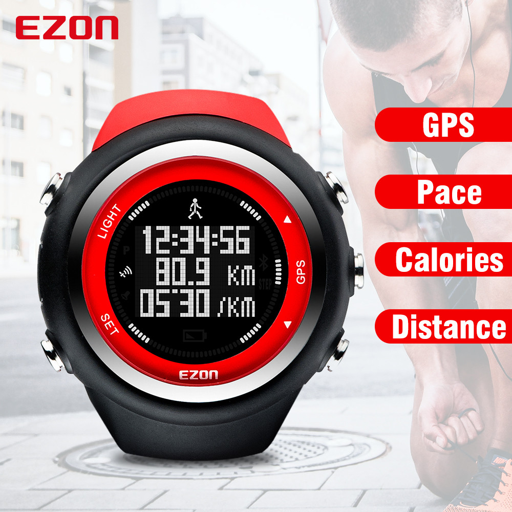 EZON T031 GPS Digital Sports Running Watch With Speed/Pace/Distance Calorie Burning Stopwatch 50M