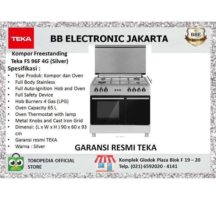 Kompor Freestanding TEKA FS96F B 4G