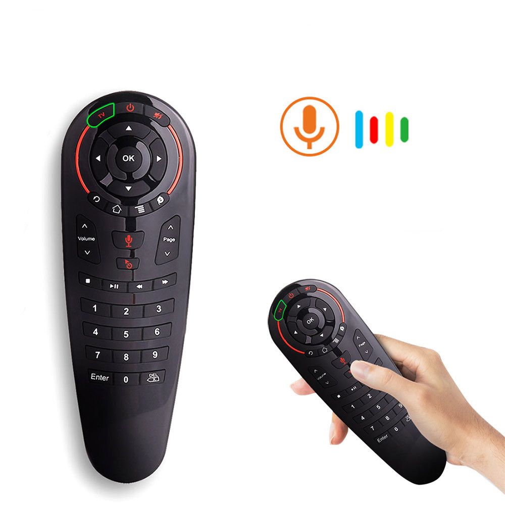 G30 Remote control 2.4G Wireless Voice Air Mouse 33 keys IR learning Gyro Sensing Smart remote for