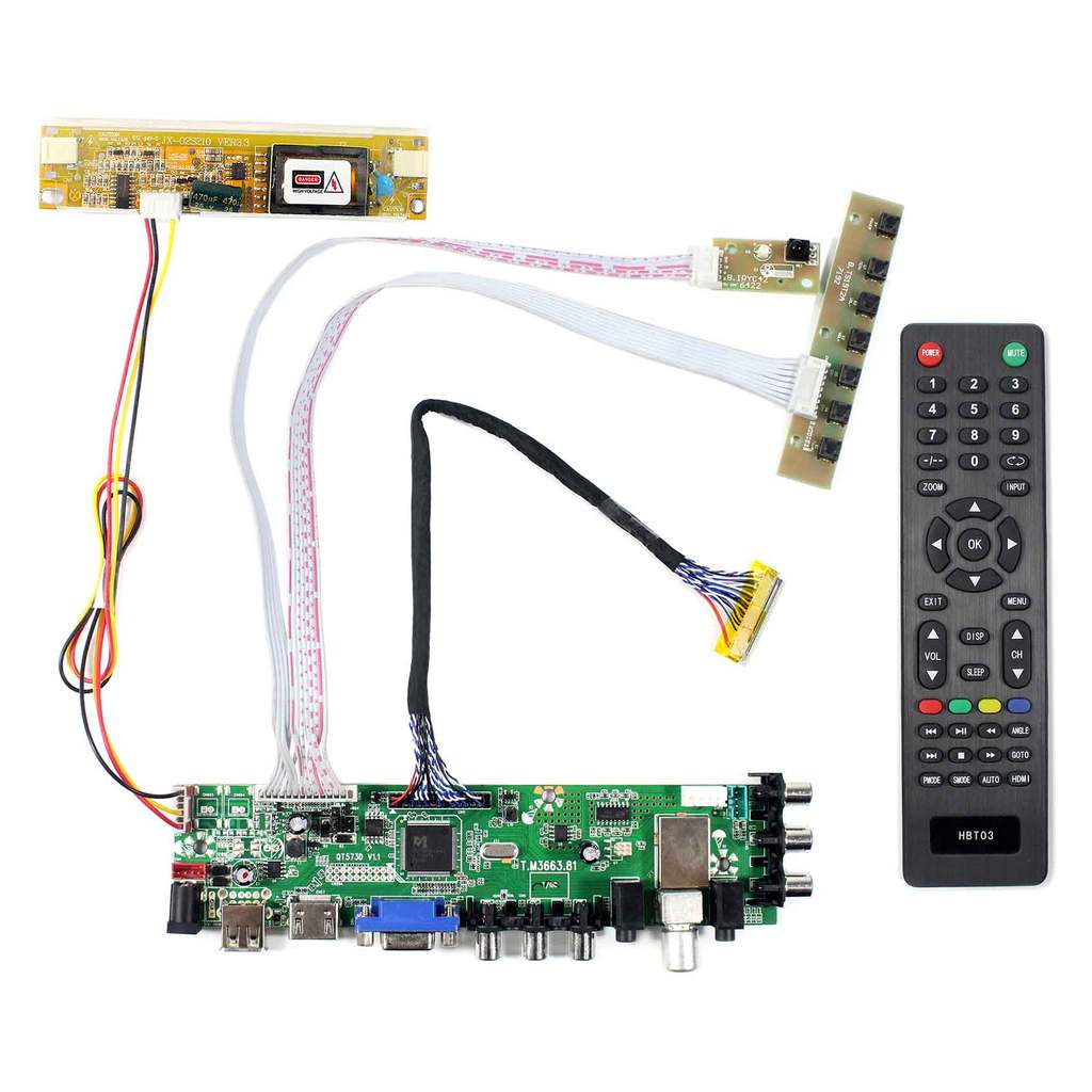HD VGA AV USB ATV DTV LCD Controller Board work for 18.4inch 1920x1080 2 CCFL backlight 30PIN LVDS