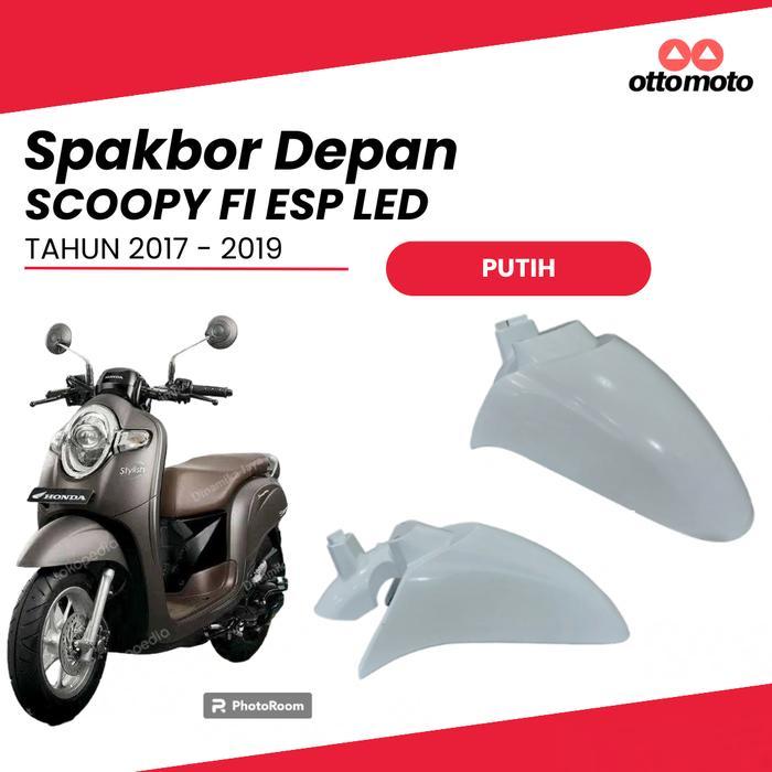 SPAKBOR DEPAN PUTIH SCOOPY FI LED DONAT ESP 2017 - 2019