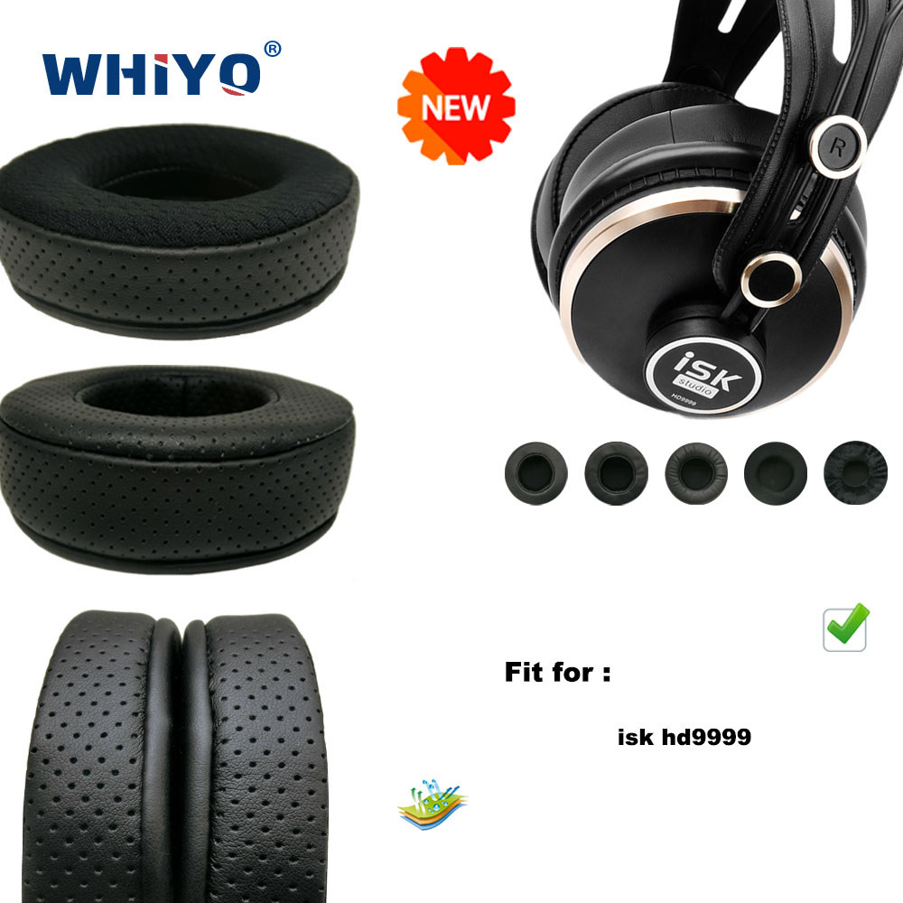 Replacement Ear Pads for isk hd9999 hd 9999 hd-9999 Headset Parts Leather Cushion Velvet Earmuff