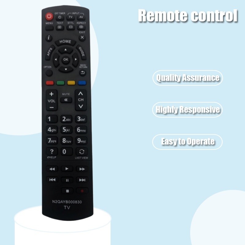 N2QAYB000830 Replacement Remote for Panasonic LED TV TX-32AS500B TX-32AS520B TX-32AS520Y