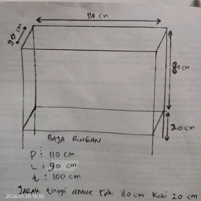 Rak pot tanaman baja ringan susun 2 canal C bajaringan