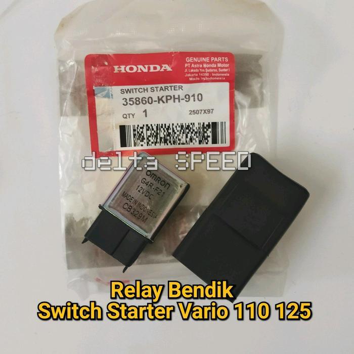 FREE ONGKIR RELAY BENDIK SWITCH STARTER VARIO 110 125 TECHNO - SPARE PART SEPEDA MOTOR HONDA BISA