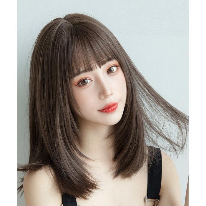 Wig Rambut Palsu Natural Model Sebahu Poni Tbk